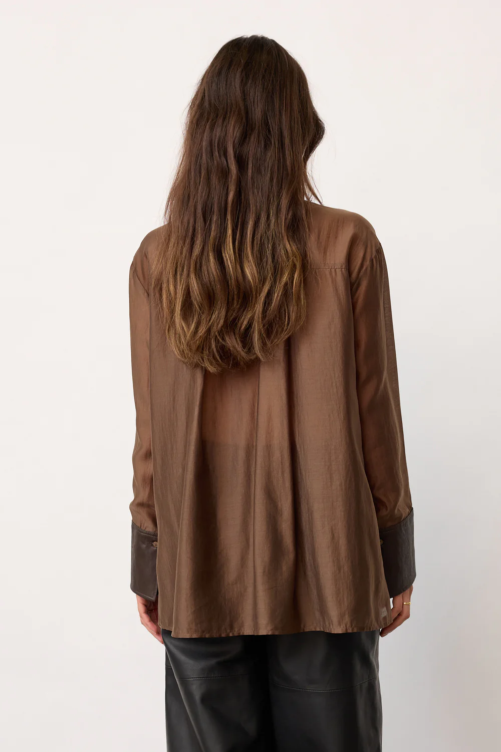 Kawa Shirt | Dark Brown | Skjorte fra Co'couture - Image 6