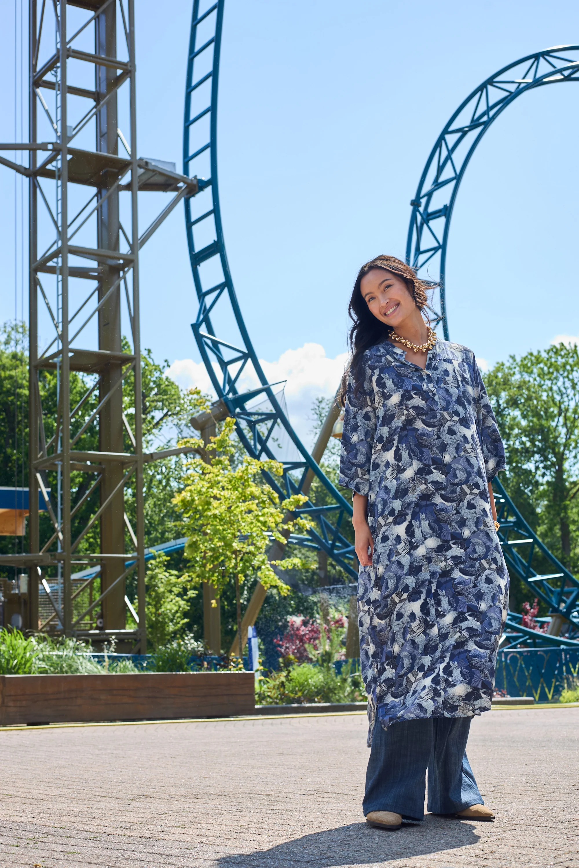 Kenna Shirt Dress | Fall Blue | Kjole fra Black Colour - Image 4