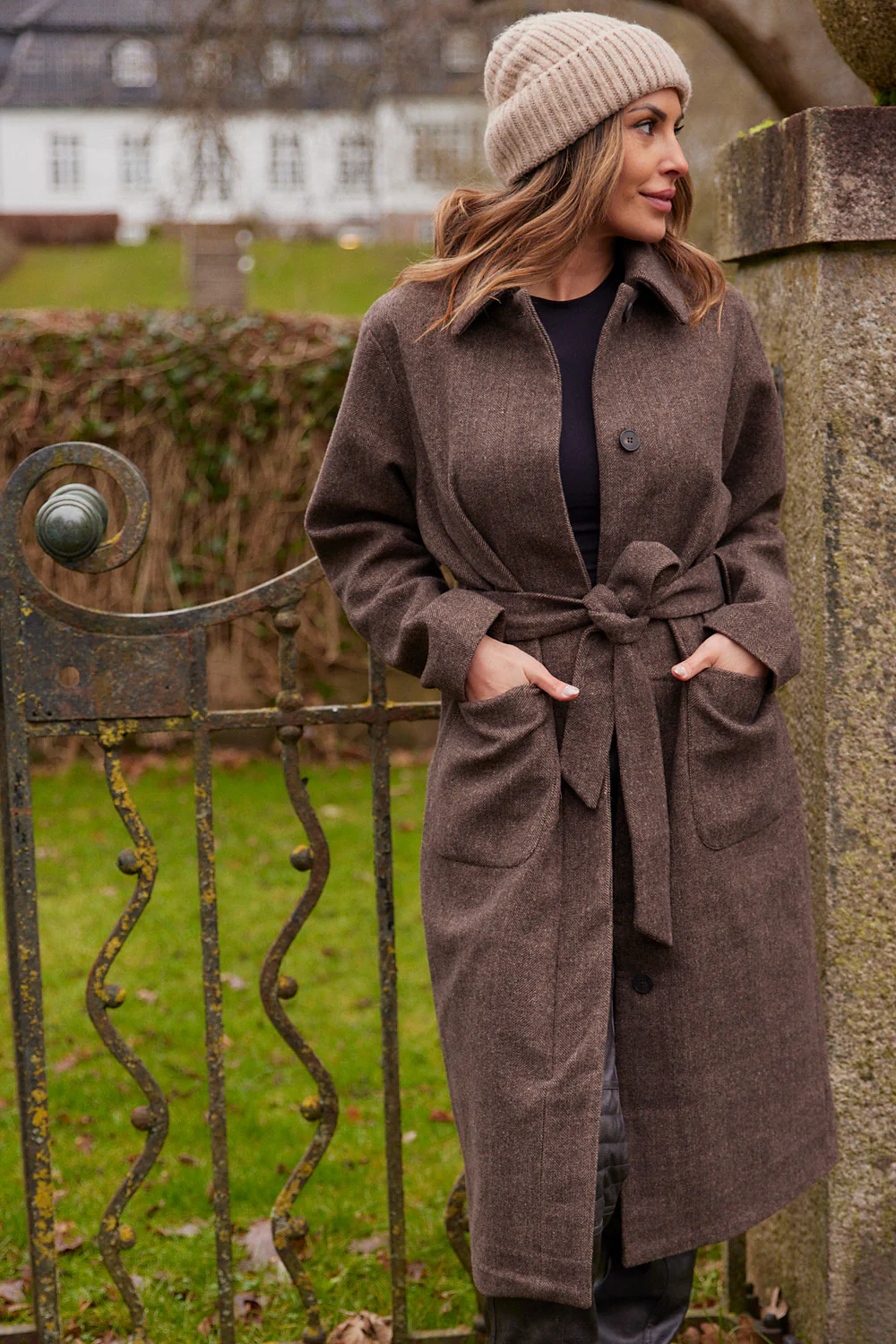 Kermit Wool Coat | Brun | Frakke fra French Laundry - Image 3