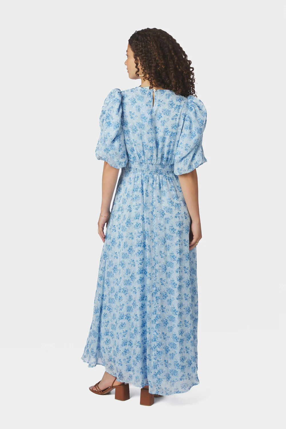 Kikka Chiffon Flower Dress | Light Blue - Image 5