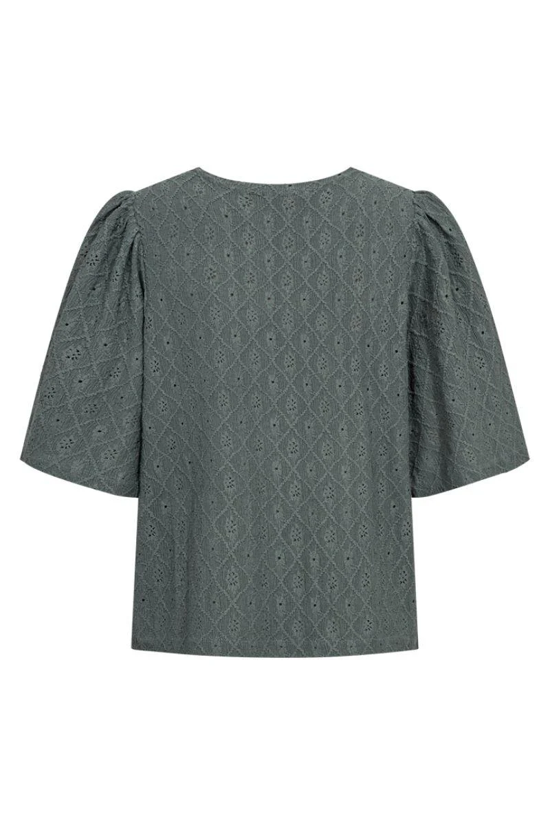 Kiona Blouse 207310 | Dark Forest | Bluse fra Freequent - Image 4