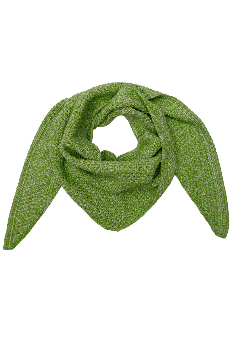Kitty Triangle Scarf | Green | Tørklæde fra Black Colour
