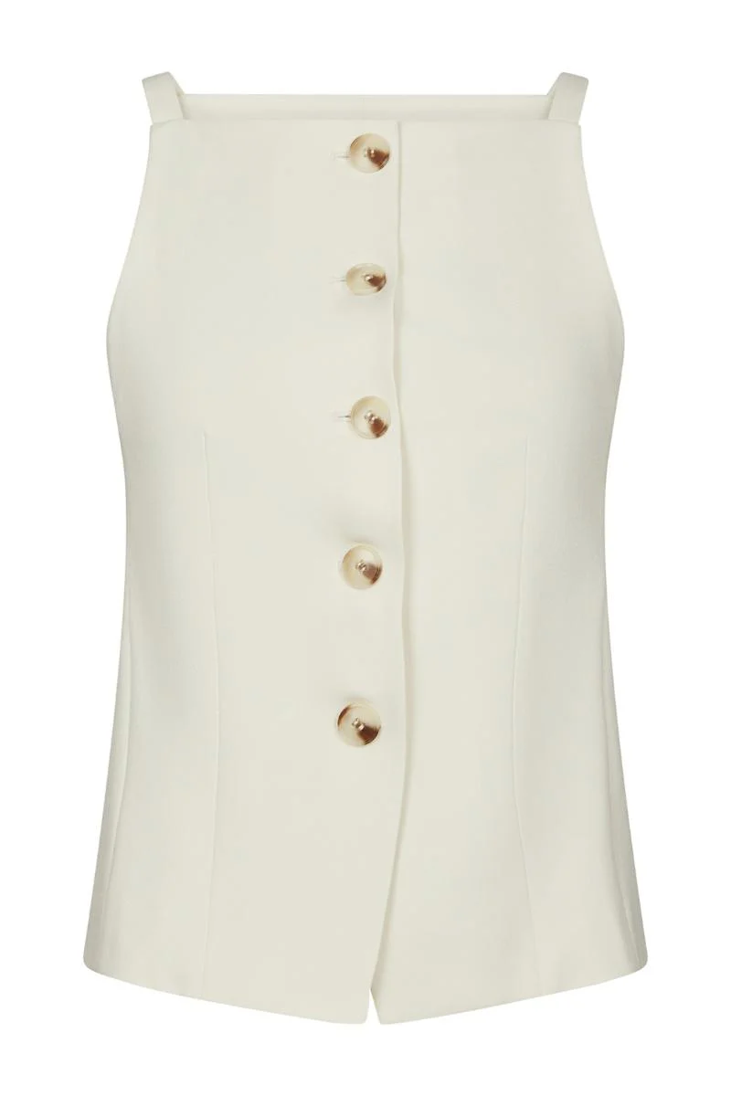 Kylie Structure Waistcoat | Off White | Vest fra Neo Noir - Image 2