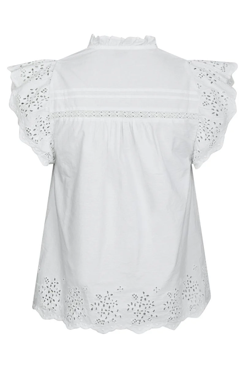 Kyoti Embroidery Top | White | Bluse fra Neo Noir - Image 4