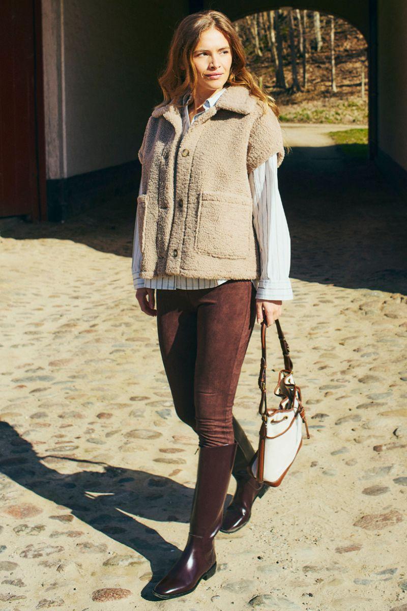 Lamby Waistcoat 206965 | Simply Taupe | Jakke fra Freequent - Image 13