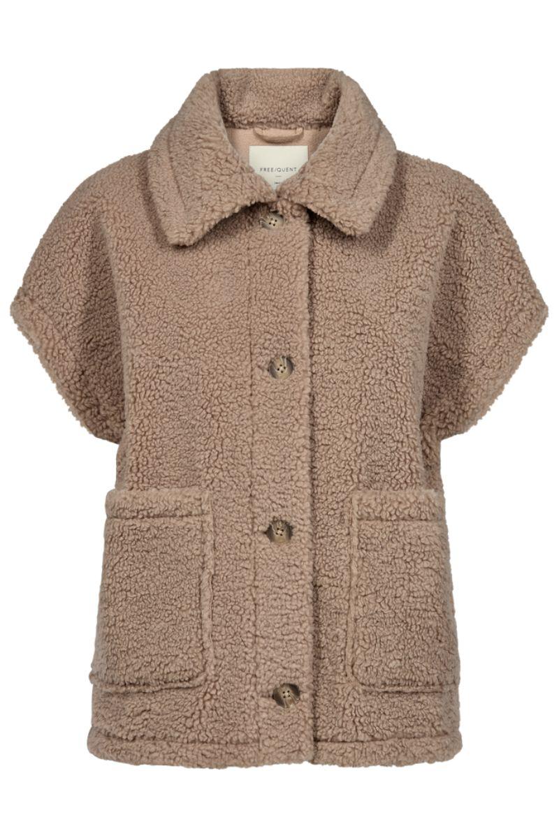 Lamby Waistcoat 206965 | Simply Taupe | Jakke fra Freequent - Image 2