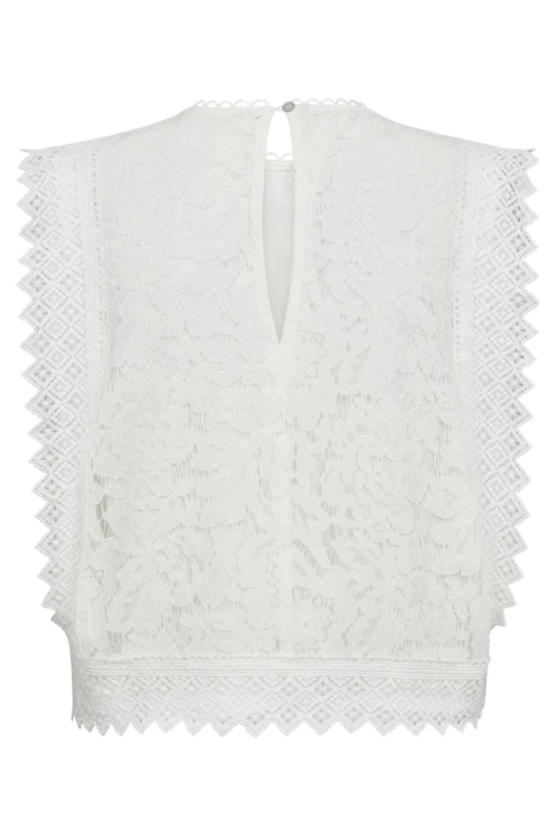 Lana Lace Top 35842 | White | T-Shirt fra Co'couture - Image 3