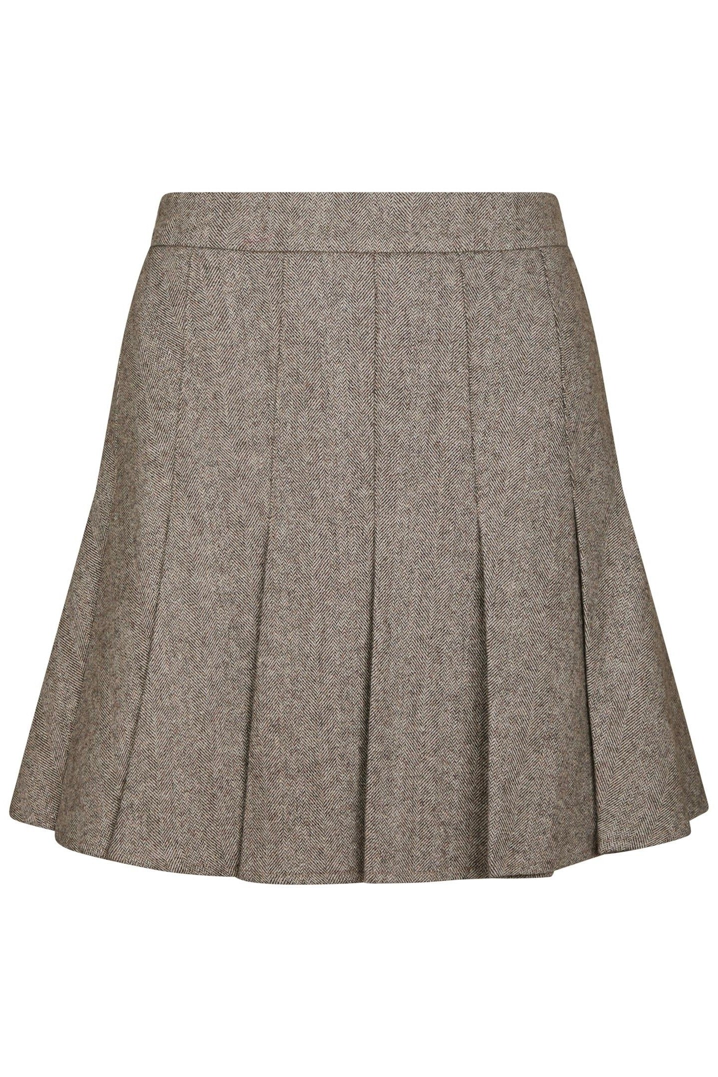 Laurina Herringbone Skirt | Dusty Brown | Nederdel fra Neo Noir - Image 2