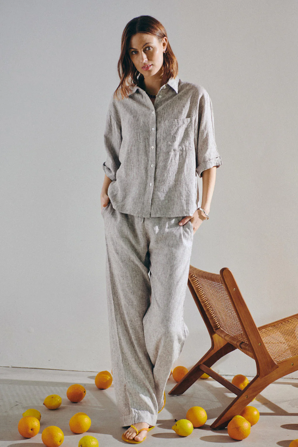 Lava Pants Stripe 204305 | Coffee Bean W. Star Offwhite - Image 4