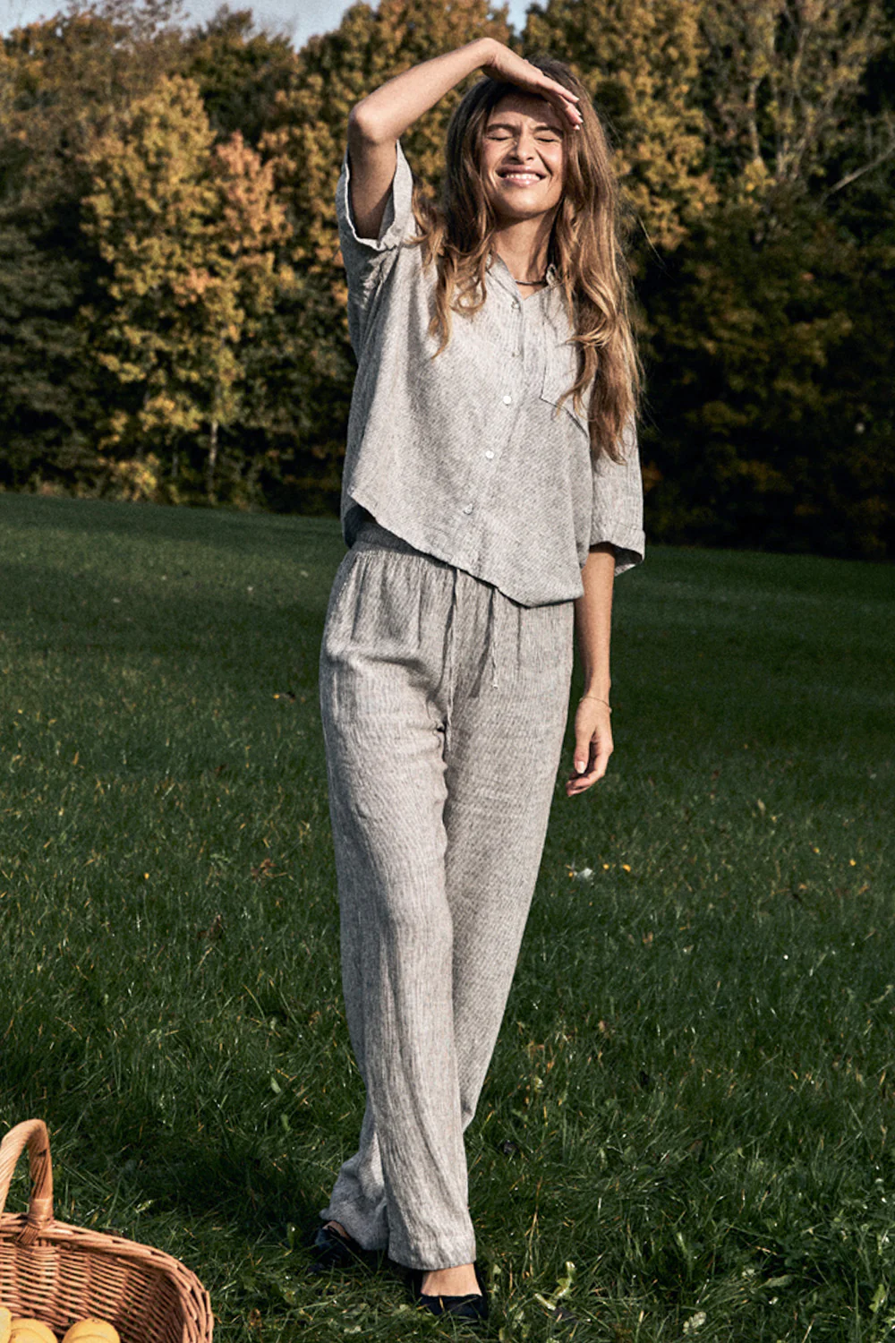 Lava Pants Stripe 204305 | Coffee Bean W. Star Offwhite - Image 6