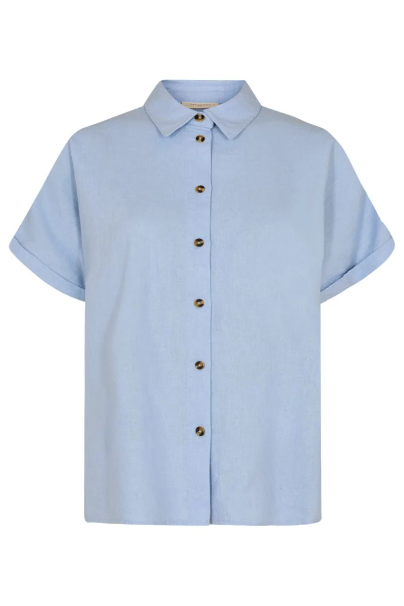 Lava Sh Ss 127109 | Chambray Blue | Skjorte fra Freequent