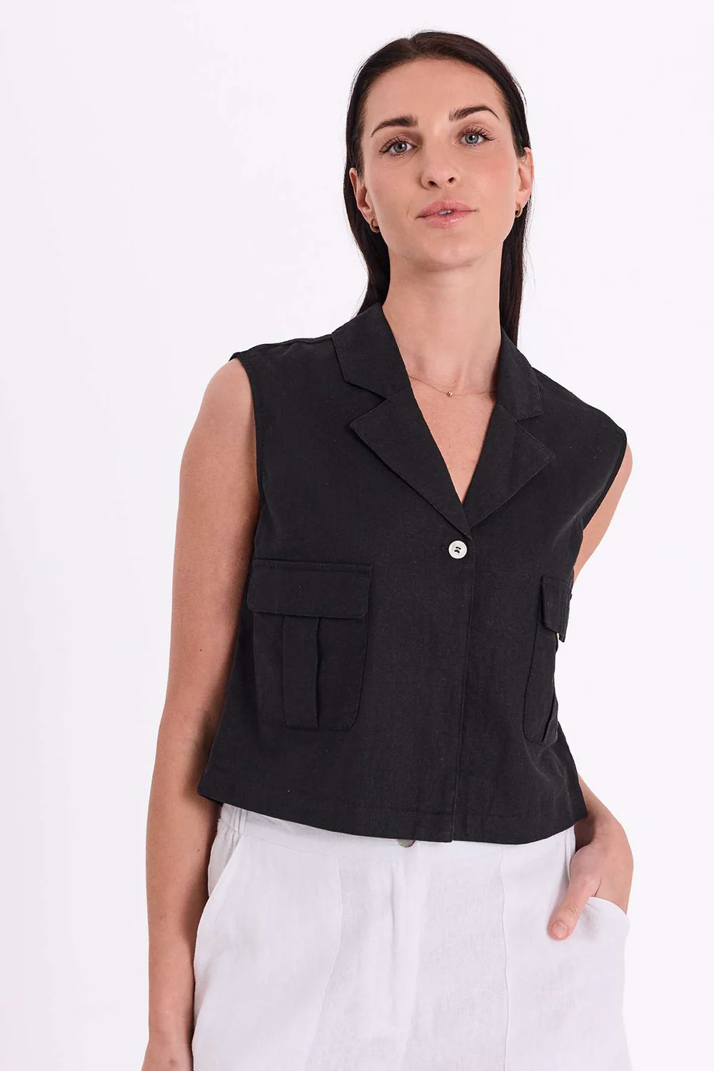 Lava Waistcoat 208323 | Black | Vest fra Freequent - Image 2