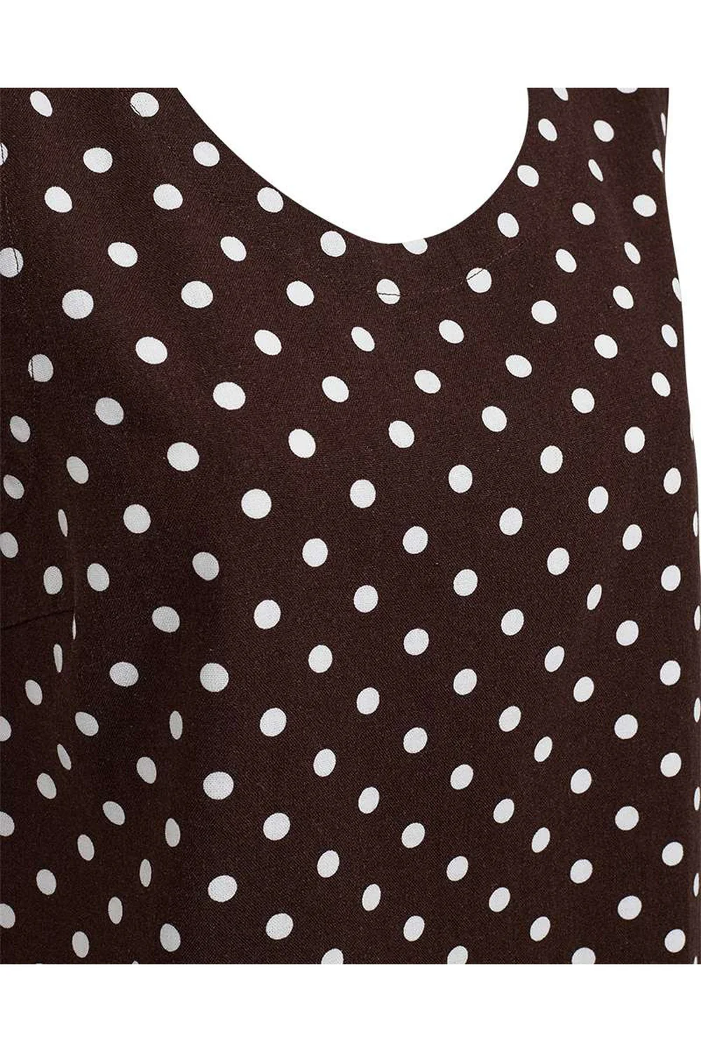 Lavisco Top 208200 | Coffee Bean W. Brilliant White | Bluse fra Freequent - Image 2