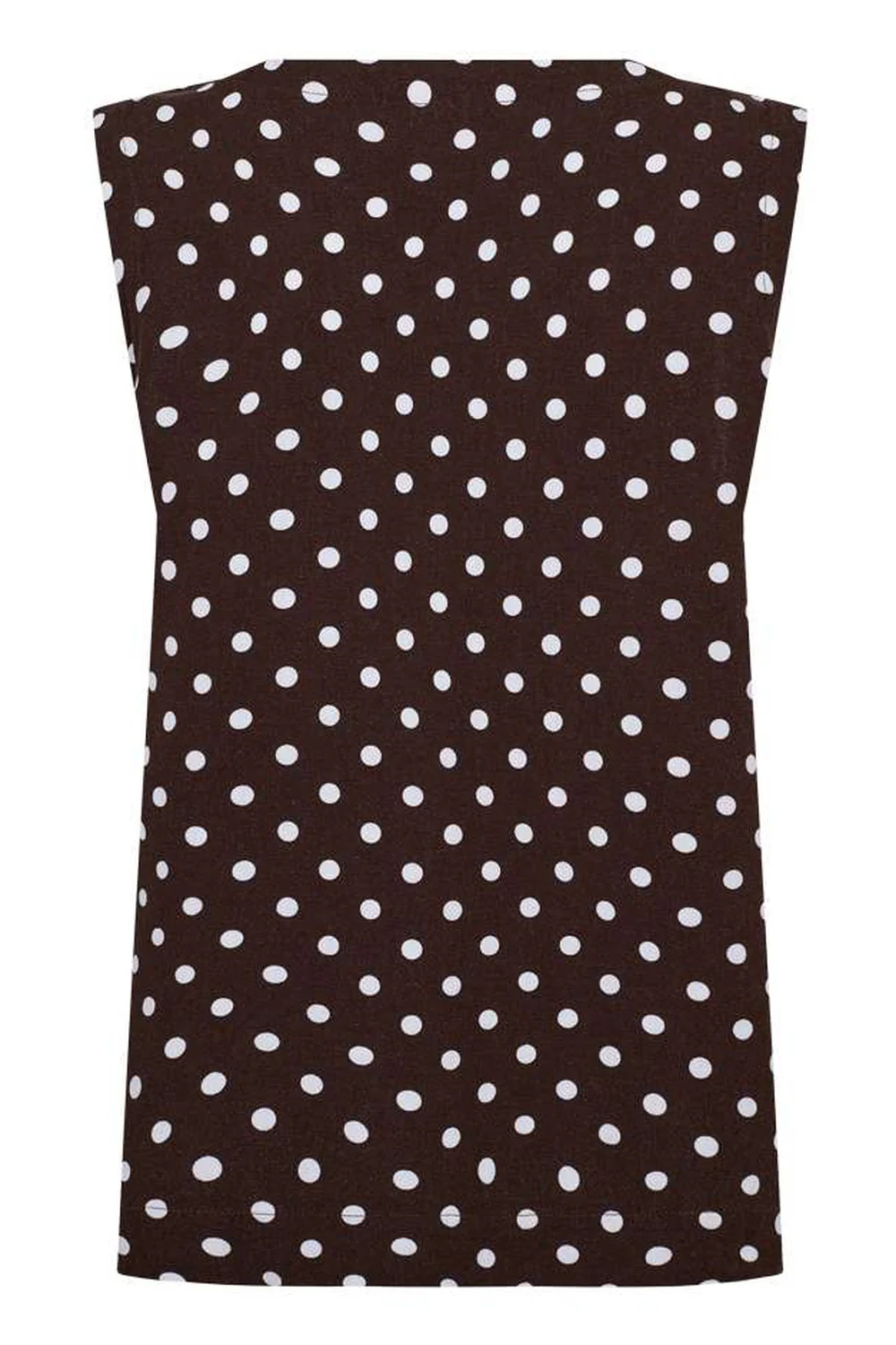 Lavisco Top 208200 | Coffee Bean W. Brilliant White | Bluse fra Freequent - Image 3