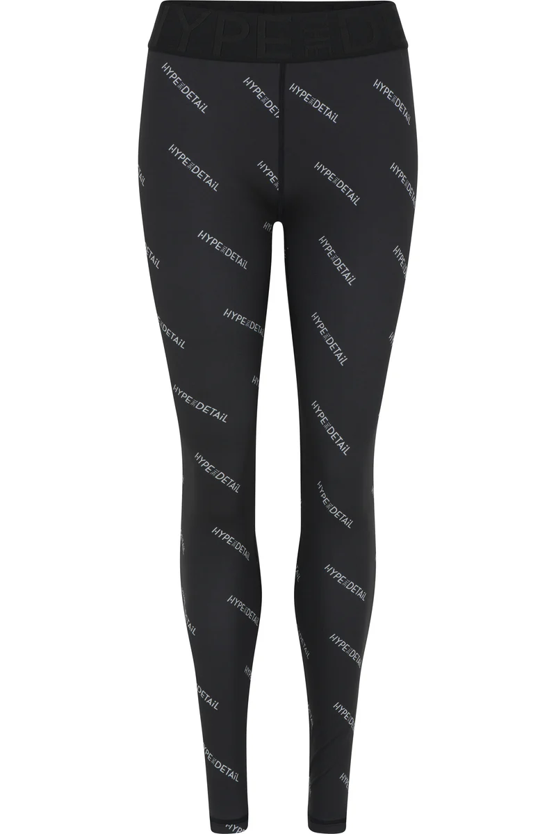 Leggings | Sort med print | Leggings fra Hype the Detail - Image 2