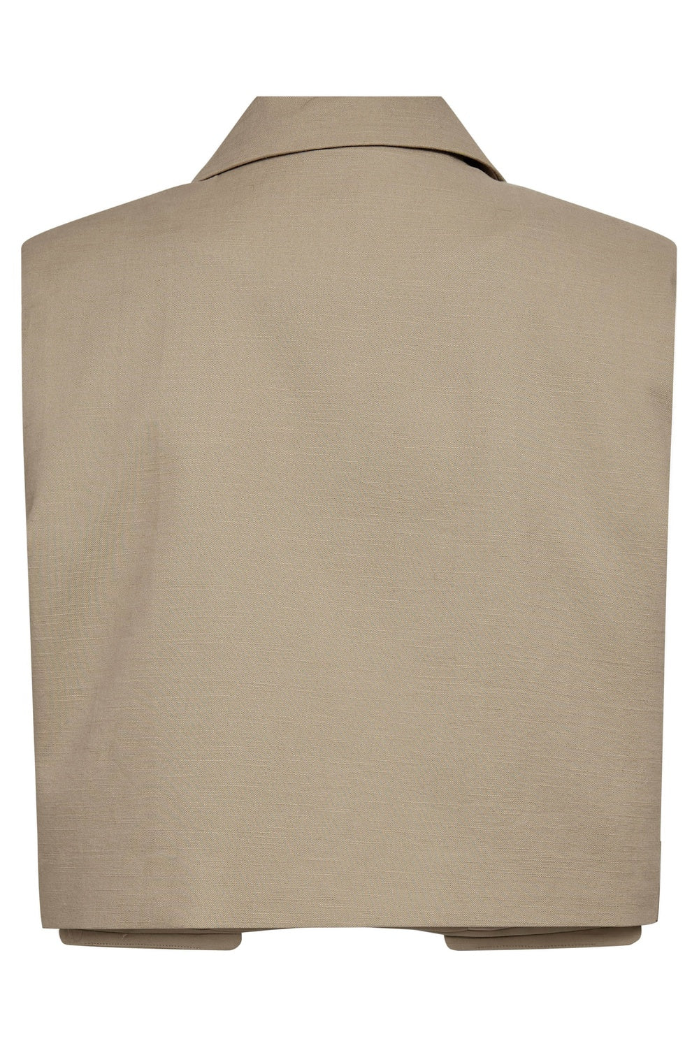 Leilacc Linen Crop Vest | Bisquit | Vest fra Co'Couture - Image 4