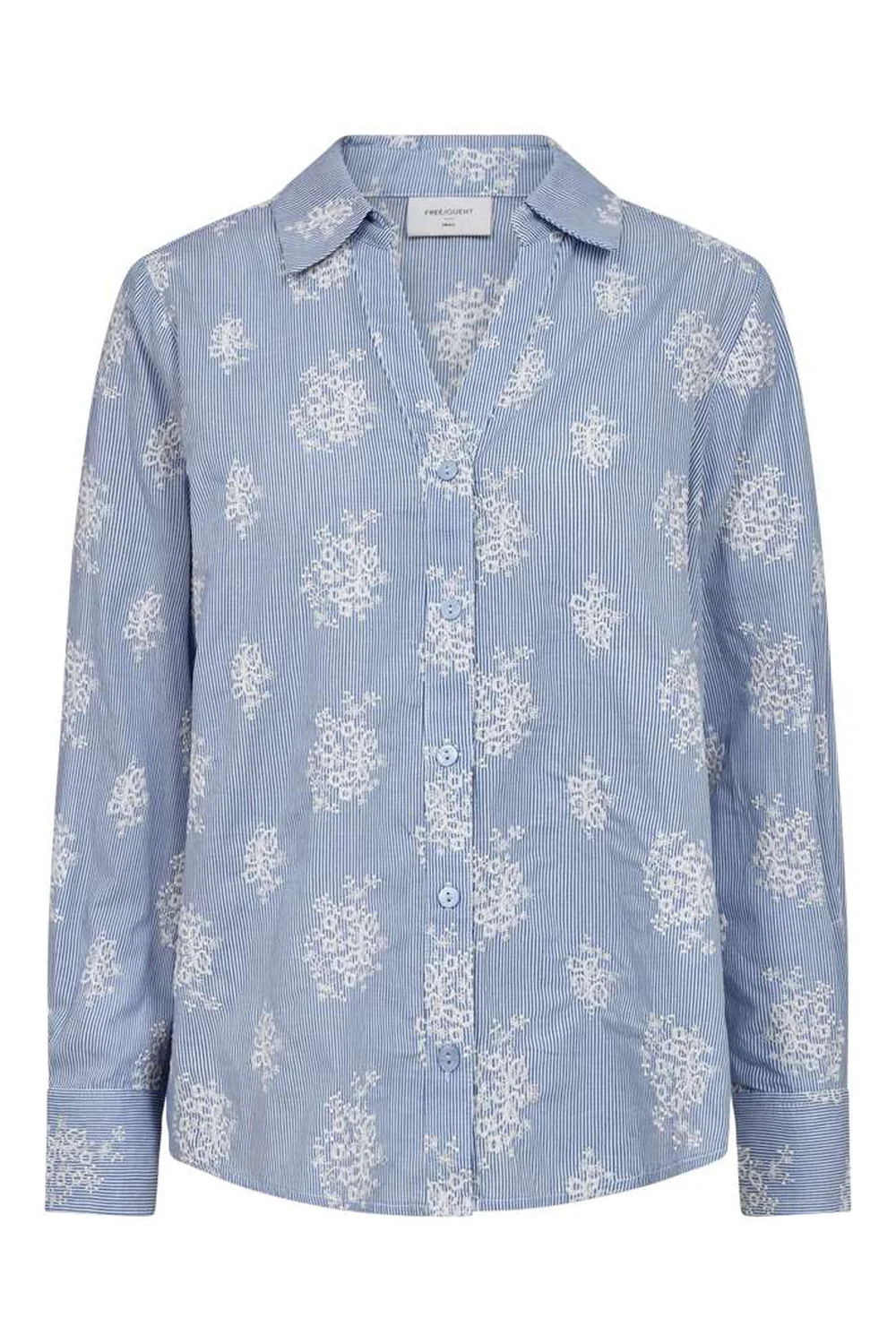 Lela Shirt 208104 | Brilliant White W. Chambray B. | Skjorte fra Freequent