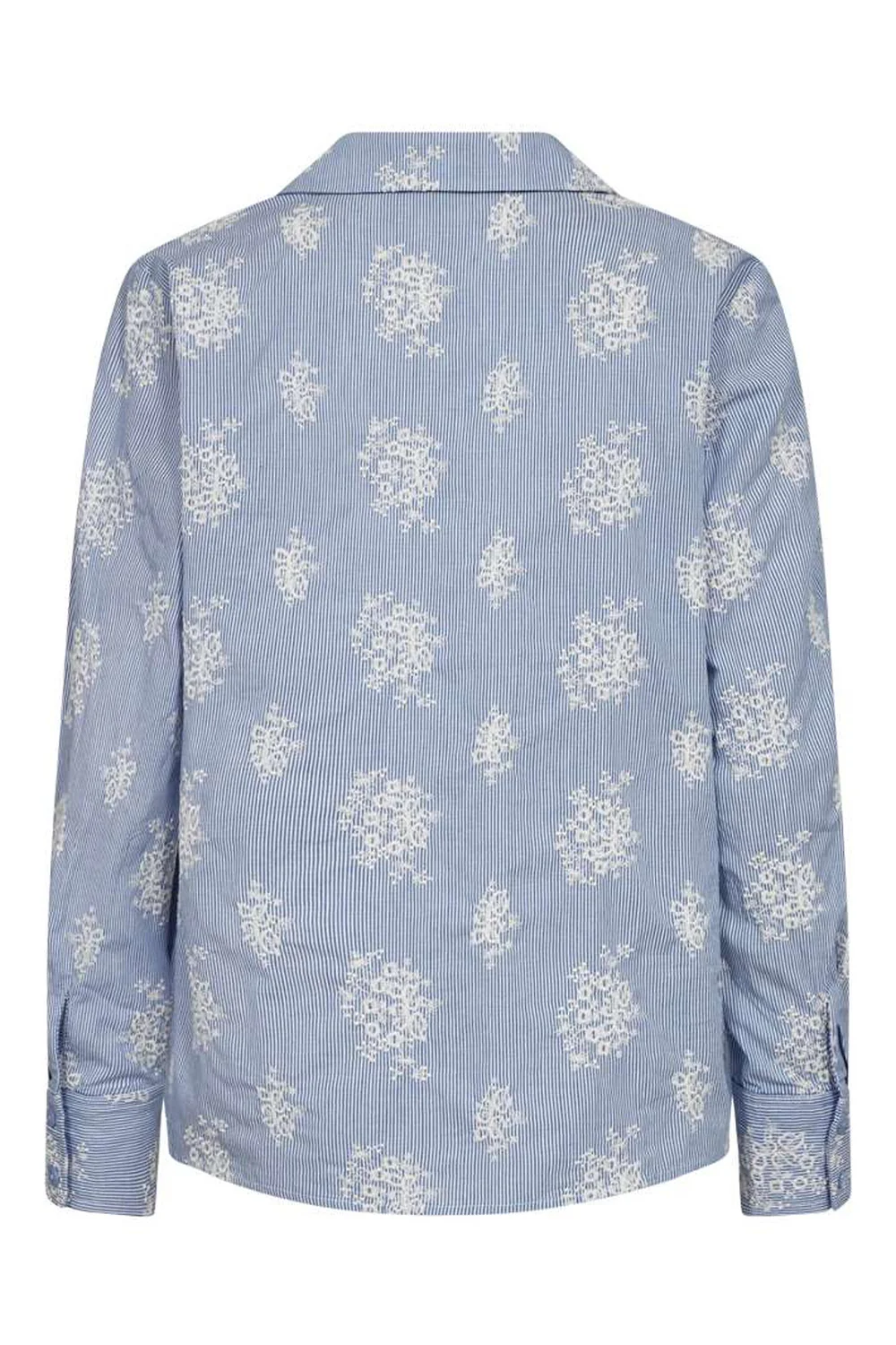Lela Shirt 208104 | Brilliant White W. Chambray B. | Skjorte fra Freequent - Image 4