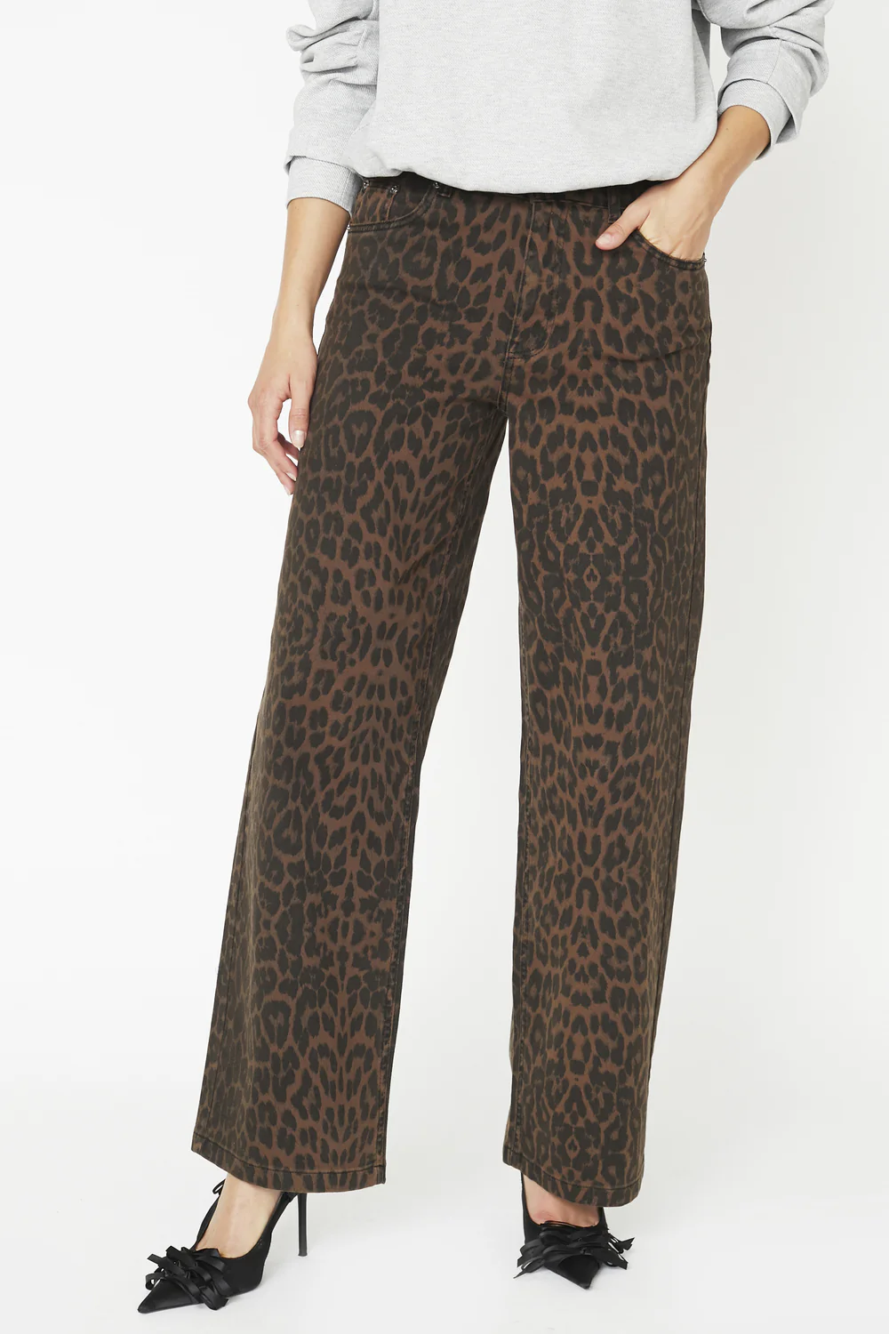 Leo New Wide Pant 31628 | Dark Brown | Bukser fra Co'couture