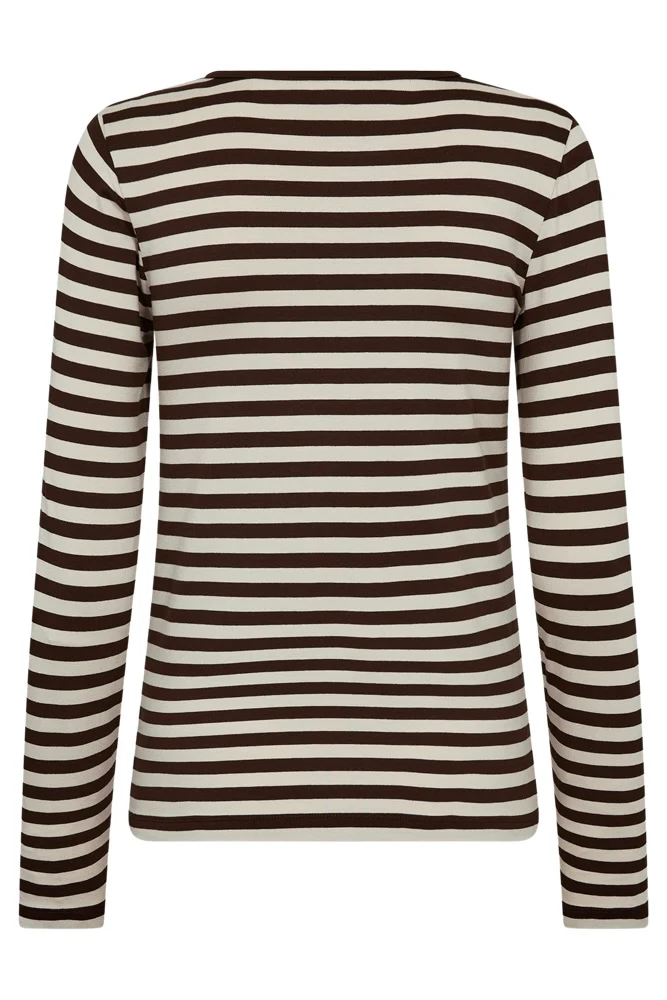 Liana Tee 207833 | Coffee Bean W. Star Off-White | Bluse fra Freequent - Image 6