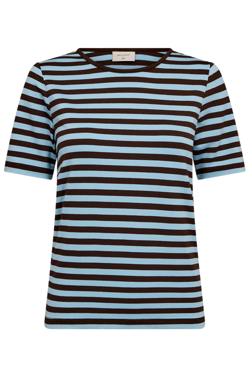 Liana Tee 211647 | Coffee Bean W. Blue Bell | T-Shirt fra Freequent - Image 2