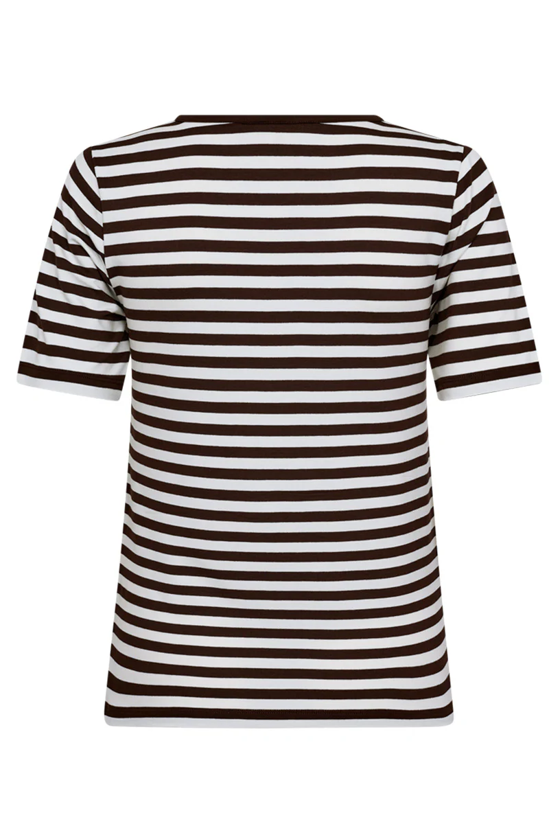 Liana Tee 211647 | Coffee Bean W. Star Off-White | T-Shirt fra Freequent - Image 5