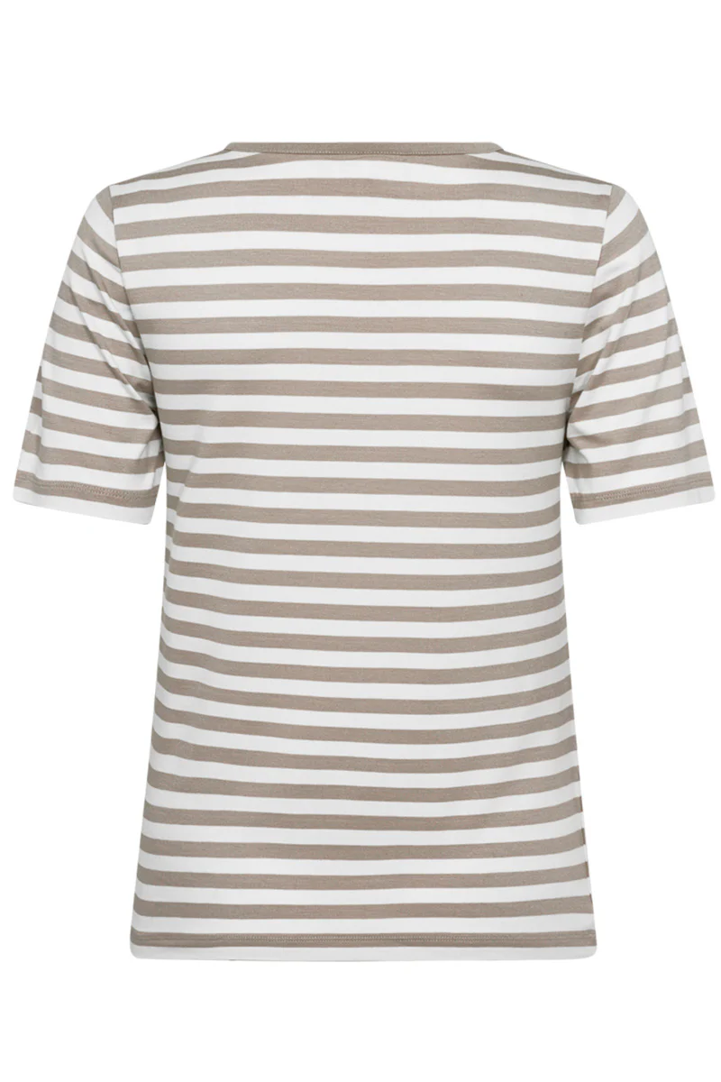 Liana Tee 211647 | Simply Taupe W. Star Off-White | T-Shirt fra Freequent - Image 4