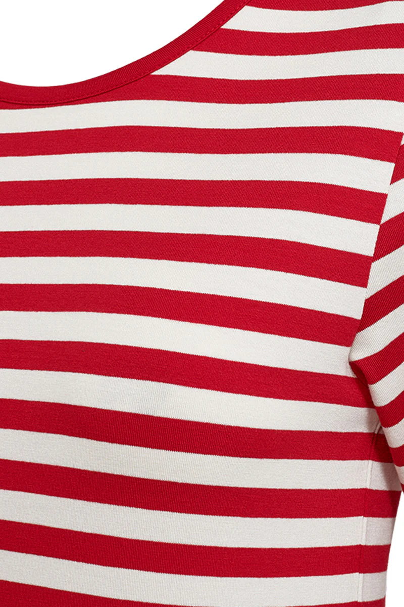 Liana Tee 211647 | True Red W. Star Off-White | T-Shirt fra Freequent - Image 5
