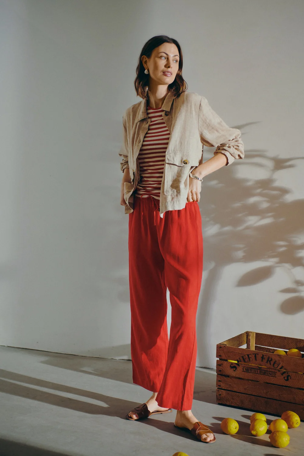 Liana Tee 211647 | True Red W. Star Off-White | T-Shirt fra Freequent - Image 7