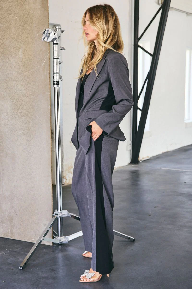 Liane Panel Wide Pant 31397 | Dark Grey | Bukser fra Co'couture - Image 2