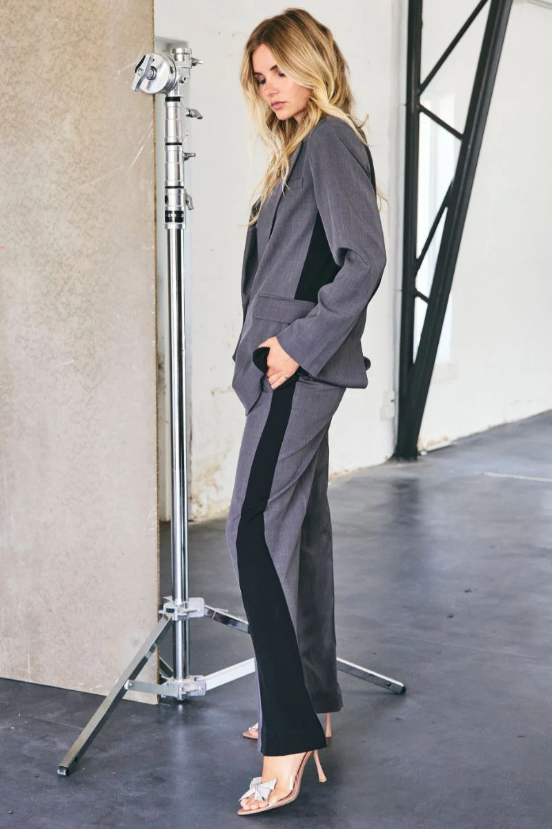 Liane Panel Wide Pant 31397 | Dark Grey | Bukser fra Co'couture - Image 5
