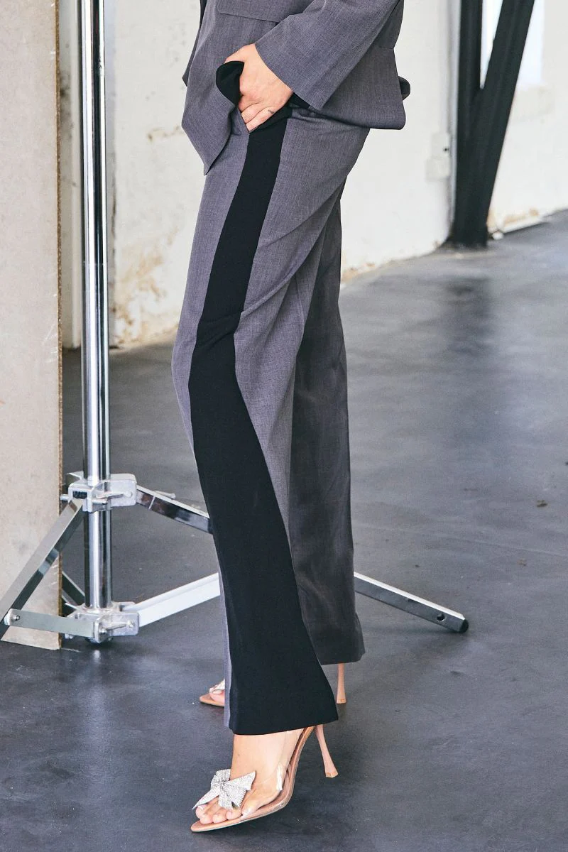 Liane Panel Wide Pant 31397 | Dark Grey | Bukser fra Co'couture - Image 6