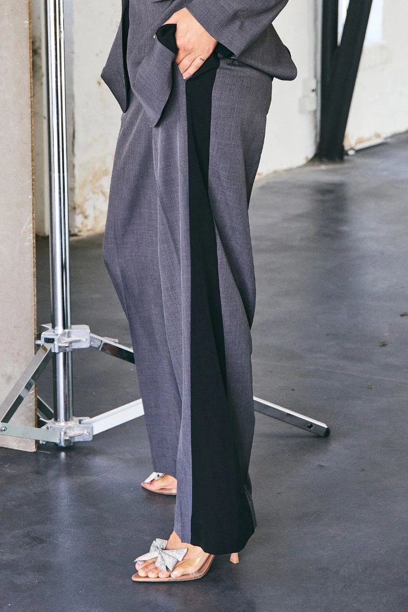 Liane Panel Wide Pant 31397 | Dark Grey | Bukser fra Co'couture - Image 8
