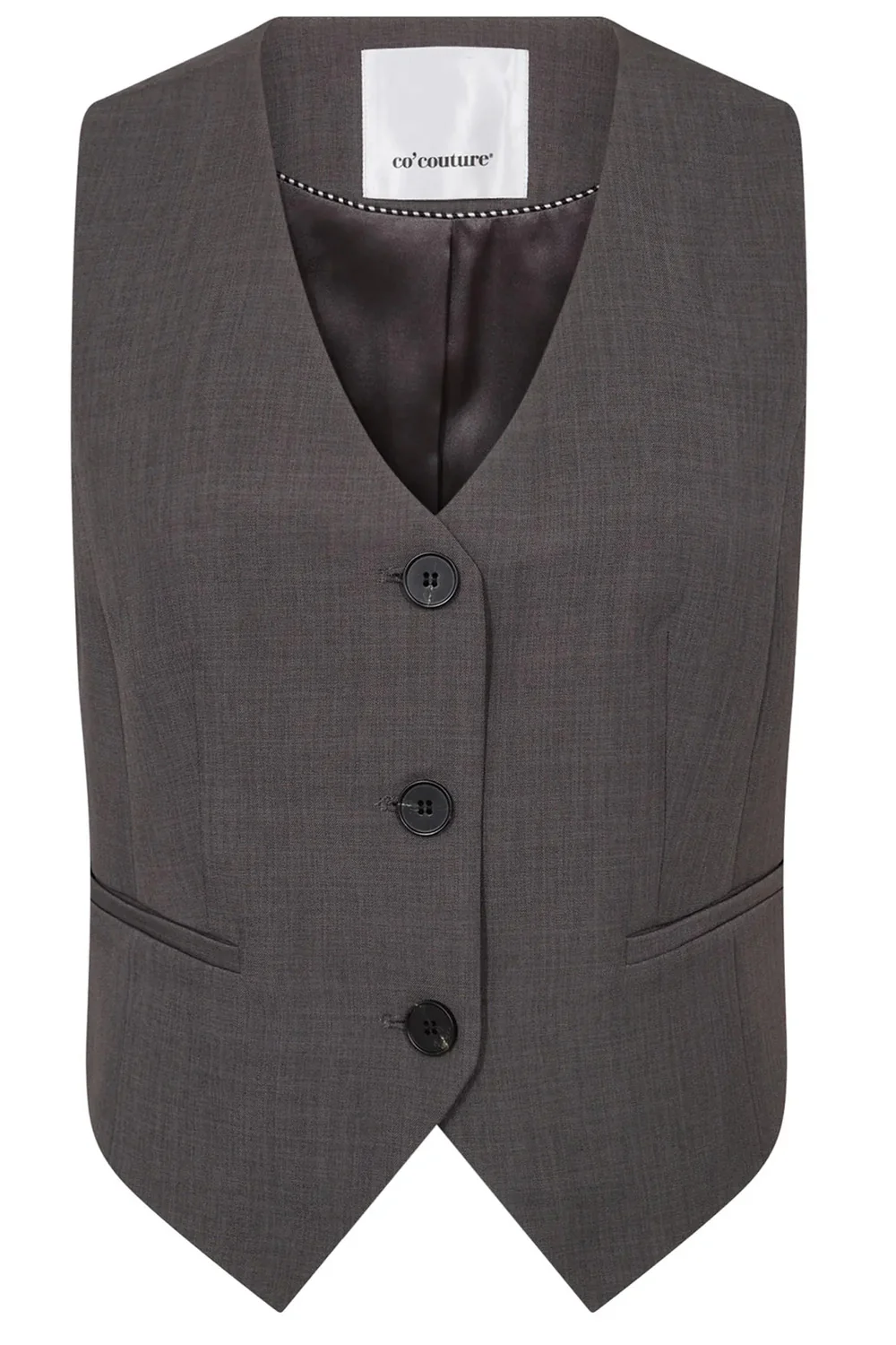 Liane Tailor Vest 30285 | Dark Grey | Vest fra Co'couture