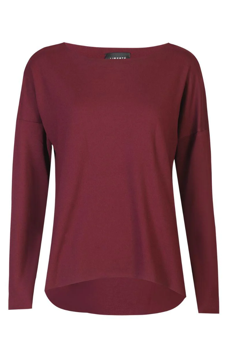 Alma Ls Top (Fleece) | Bordeaux | Bluse fra Liberté - Image 6