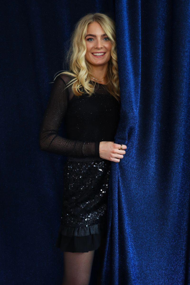 Nor Frill Skirt | Black Sequins | Nederdel fra Liberté - Image 10