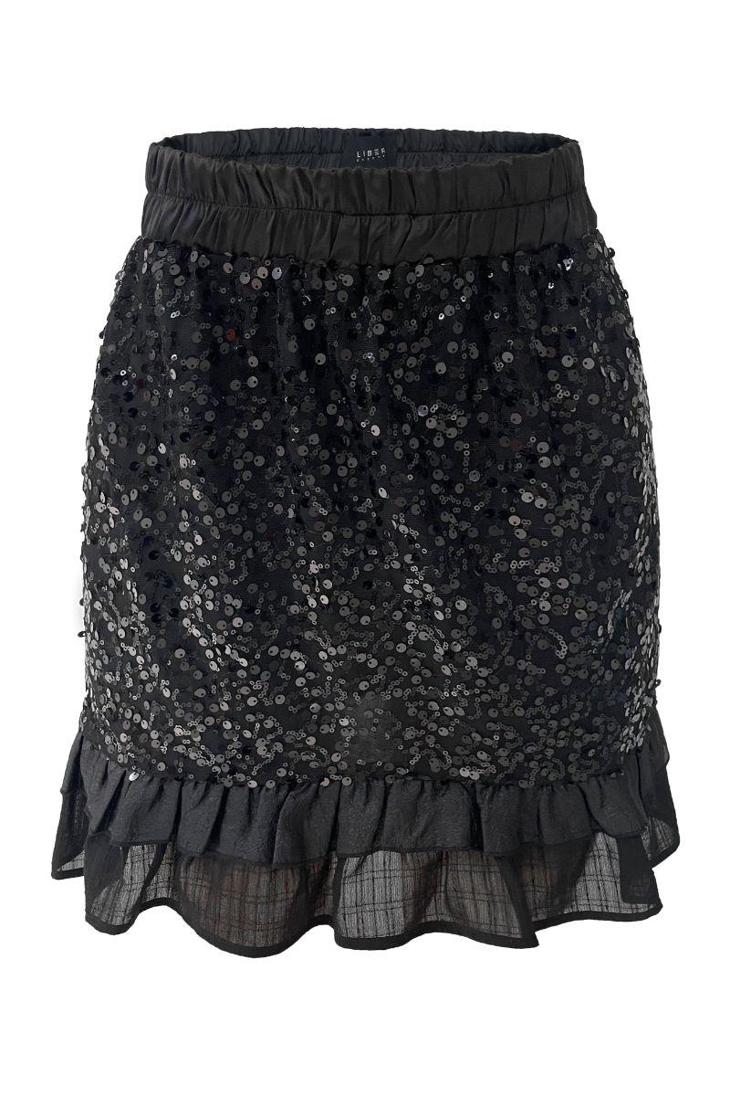 Nor Frill Skirt | Black Sequins | Nederdel fra Liberté - Image 2