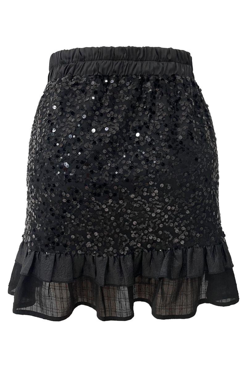 Nor Frill Skirt | Black Sequins | Nederdel fra Liberté - Image 4