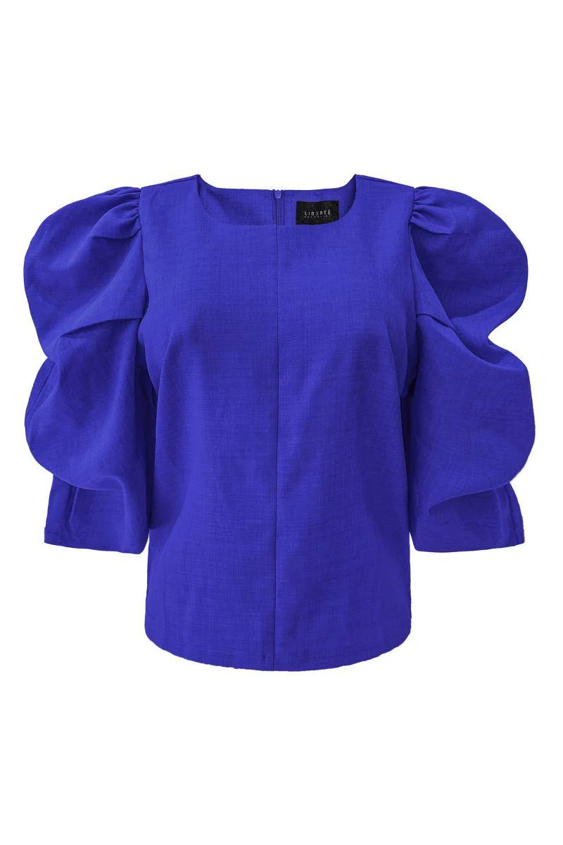 Winnie Blouse | Electric Blue | Bluse fra Liberté - Image 2