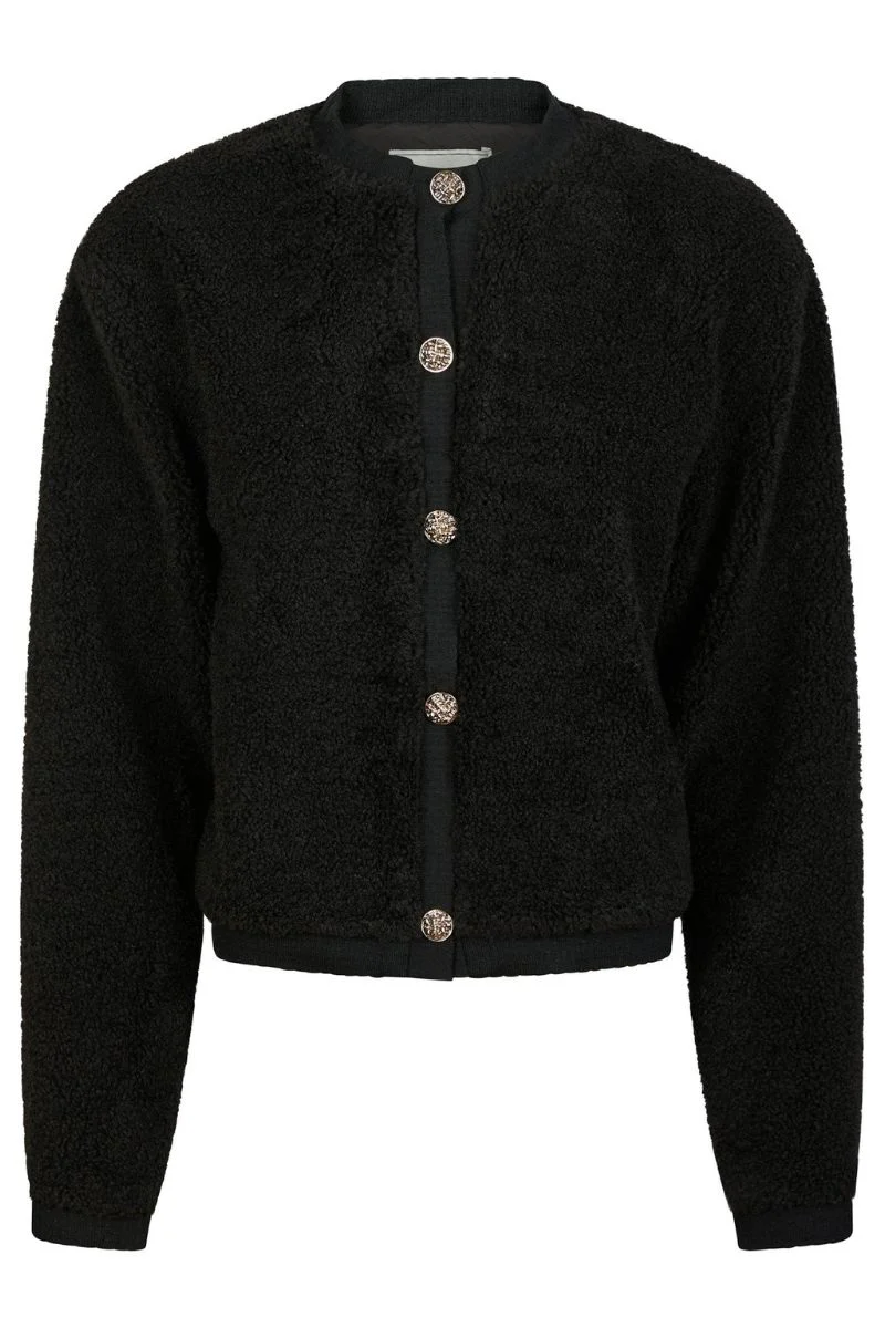 Limo Fluffy Knit Cardigan | Black | Cardigan fra Neo Noir - Image 2