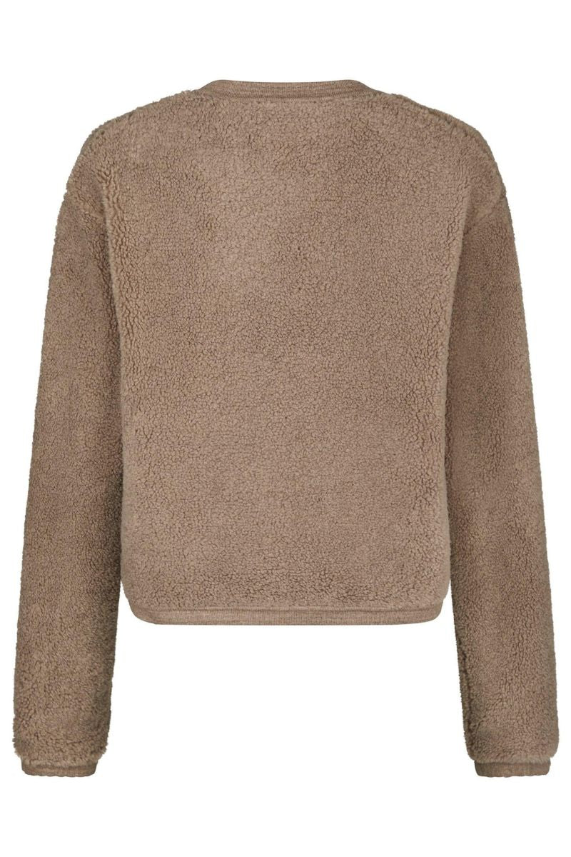 Limo Fluffy Knit Cardigan | Dark Sand | Strik fra Neo Noir - Image 6