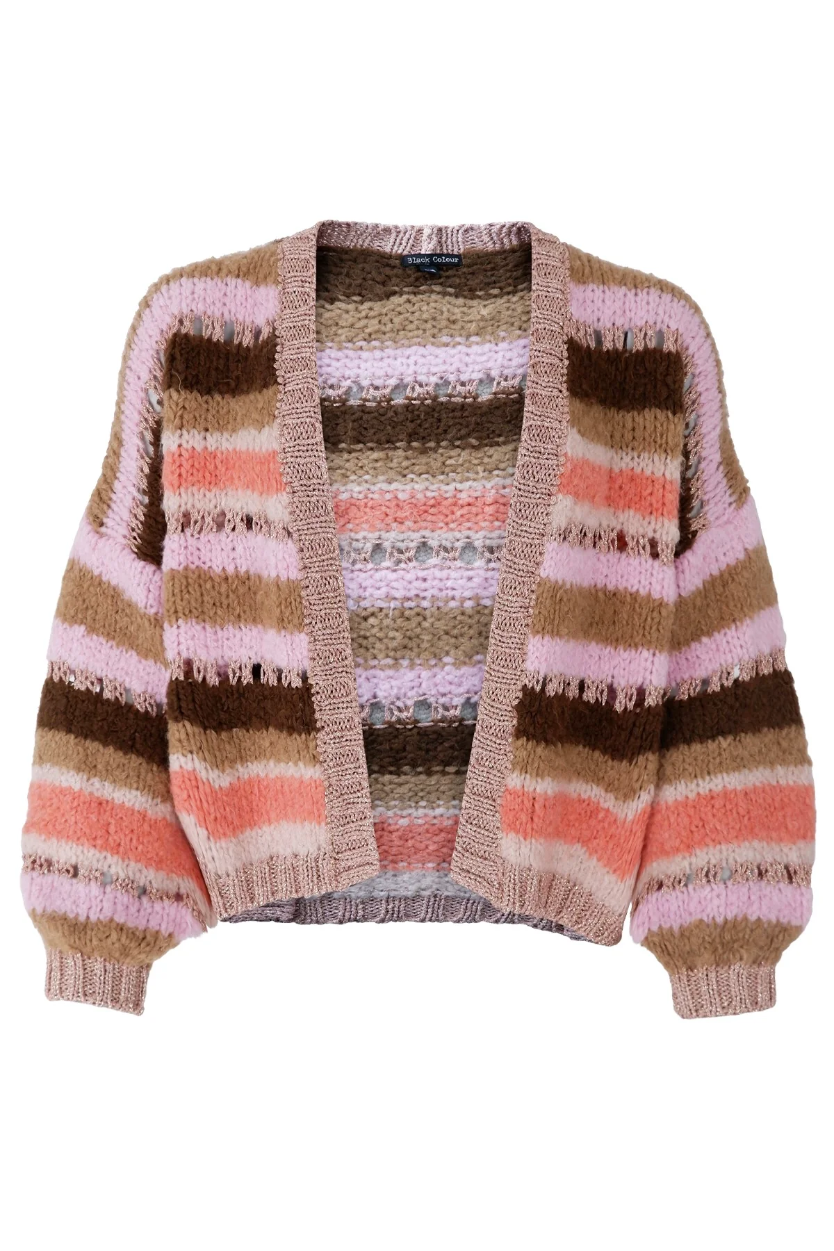 Lin Shimmer Cardigan | Nougat | Strik fra Black Colour