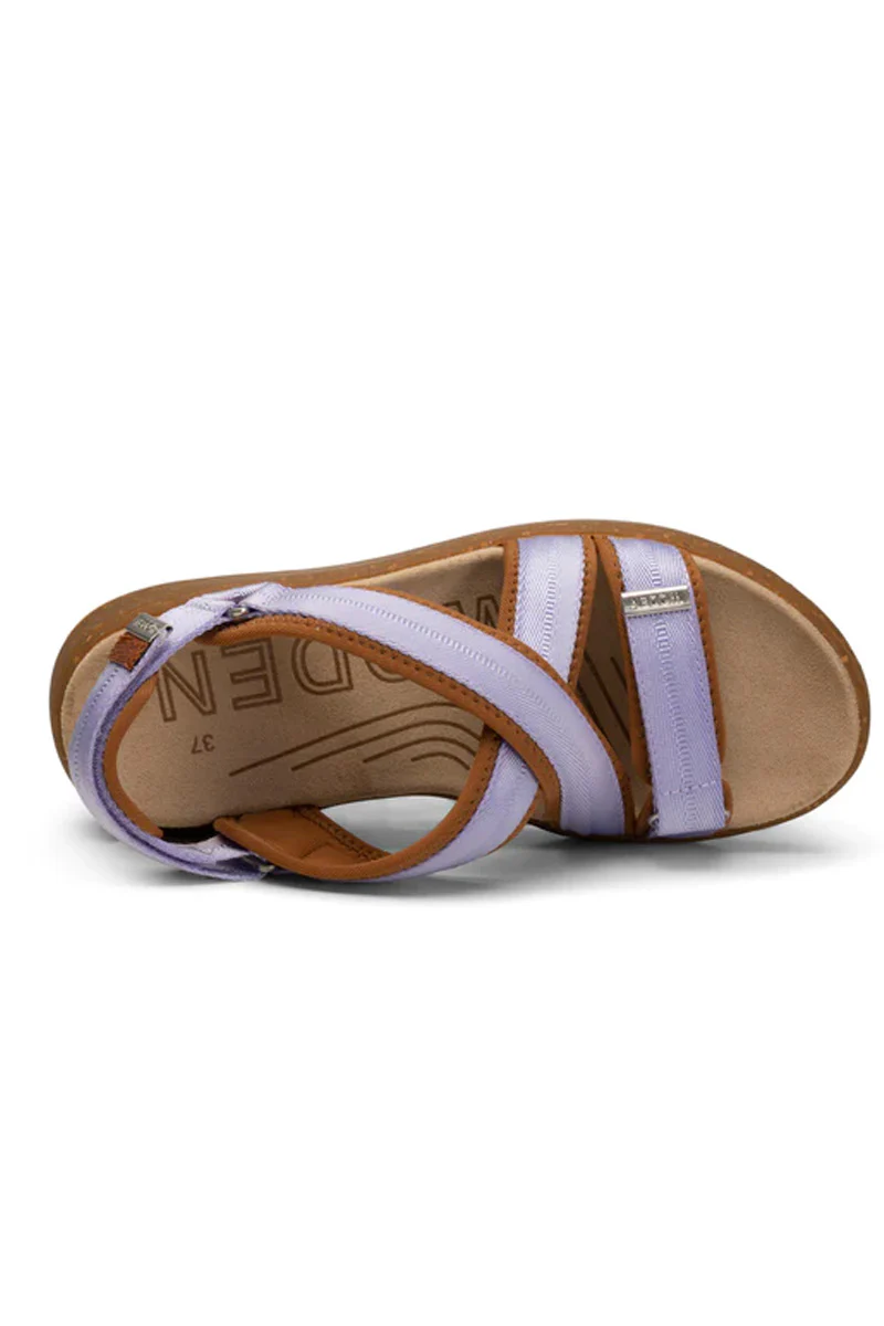 Line Cross | Orchid/Brown Sugar | Sandal fra Woden - Image 6