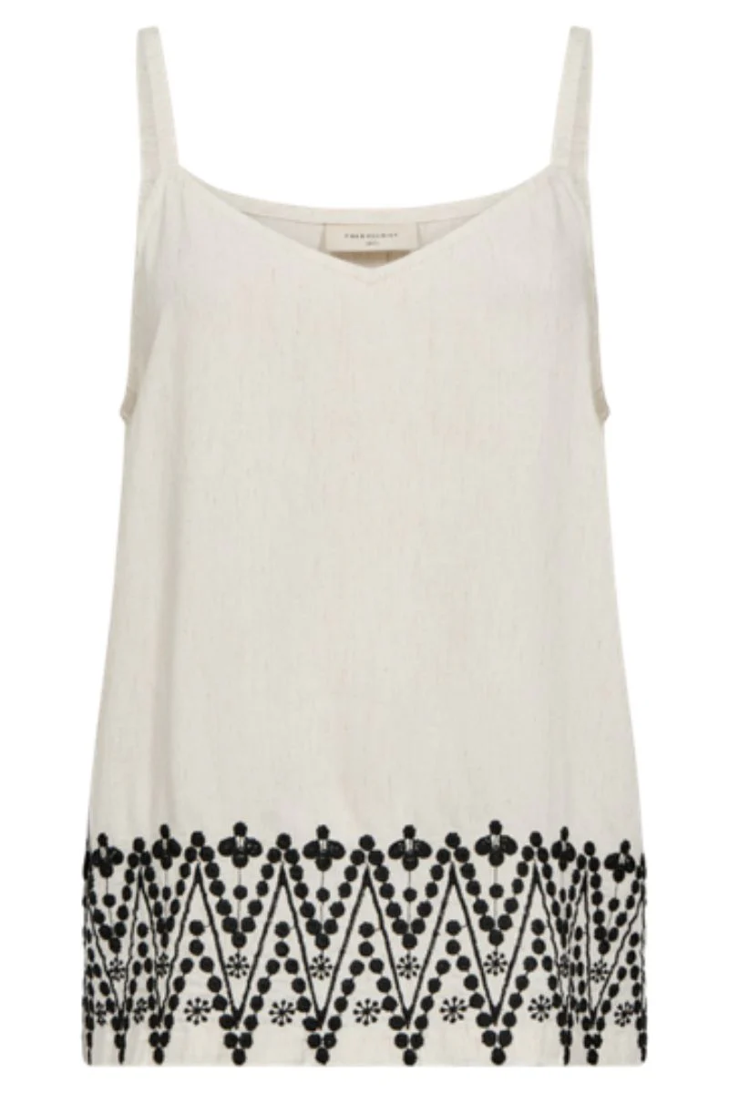 Linus Top 206115 | Moonbeam W. Black | Top fra Freequent - Image 2