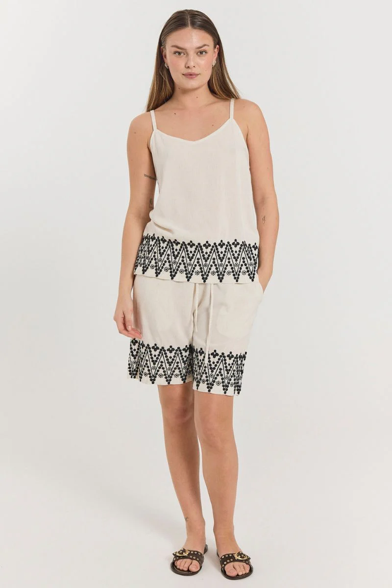 Linus Top 206115 | Moonbeam W. Black | Top fra Freequent - Image 6