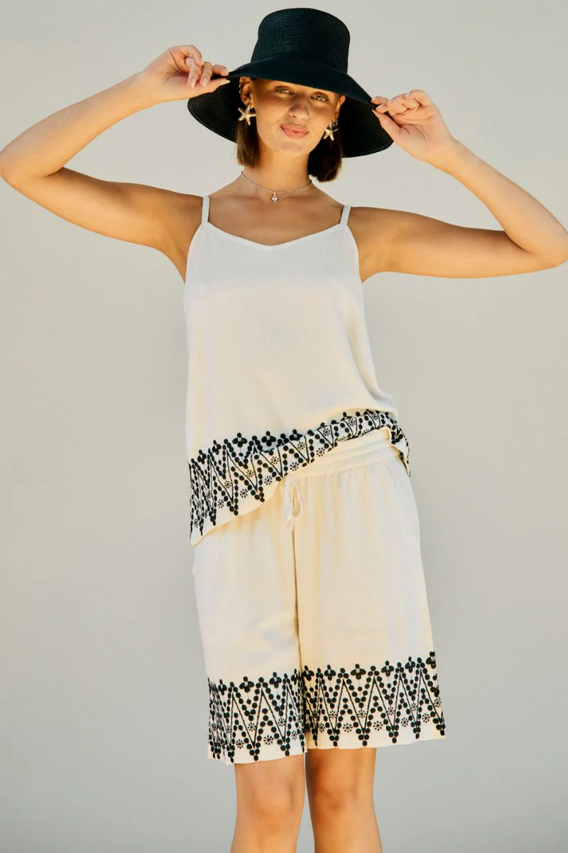 Linus Top 206115 | Moonbeam W. Black | Top fra Freequent - Image 7