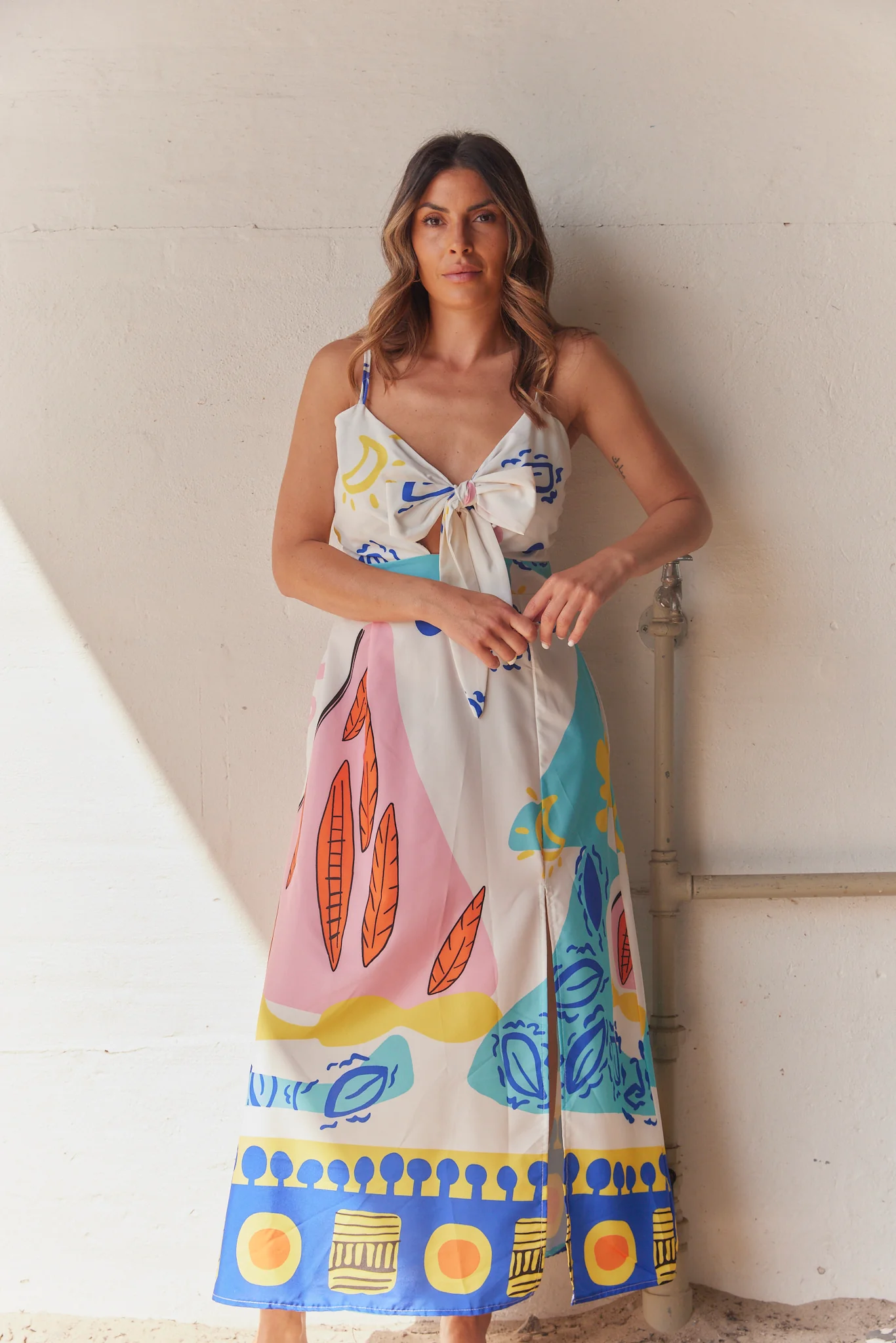 Lisa Art Dress | White | Kjole fra Atelier C - Image 2