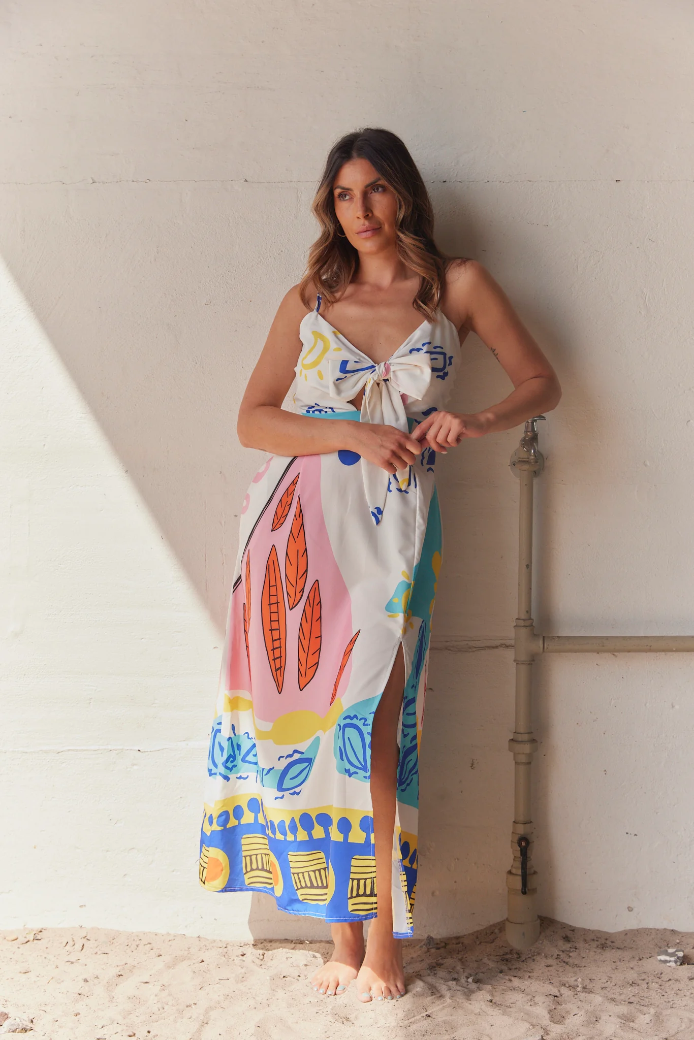Lisa Art Dress | White | Kjole fra Atelier C - Image 3
