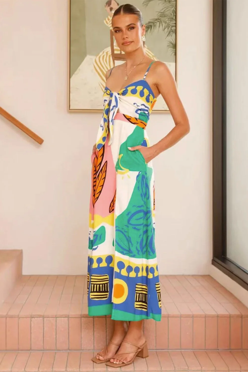 Lisa Art Dress | White | Kjole fra Atelier C - Image 5