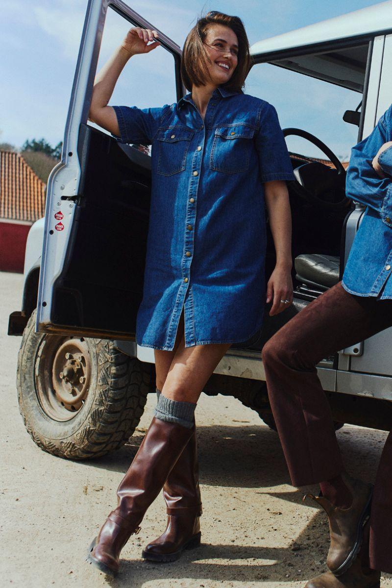 Lisea Dress 206360 | Medium Blue Denim | Kjole fra Freequent - Image 3